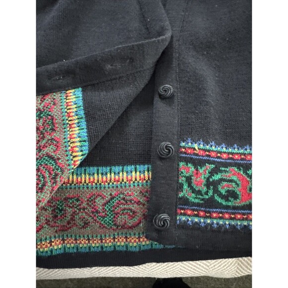Pendleton Women’s Sweater Black Medium Cardigan Portland,OR 100% Virgin Wool USA - Picture 7 of 12